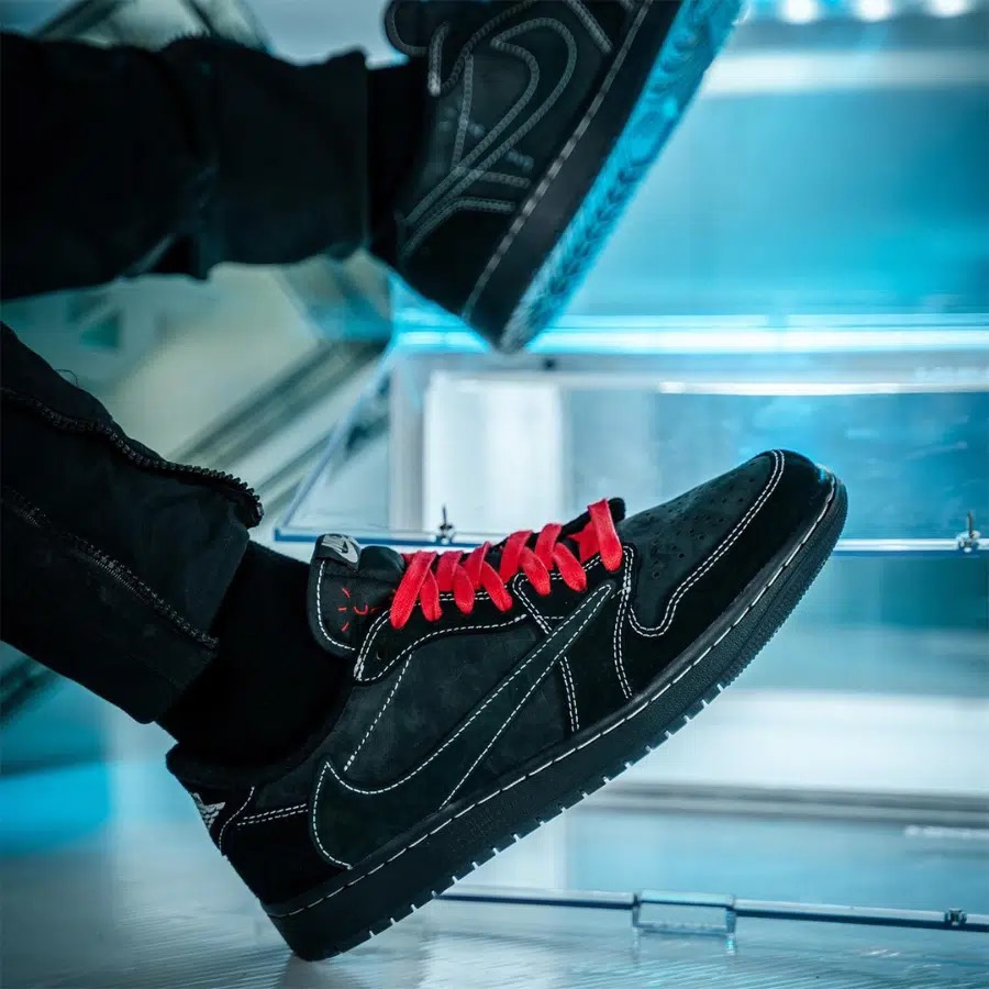 Giày jordan 1 travis scott mẫu mới 2023, giày đen full cá tính huyền bí dành cho nam nữ