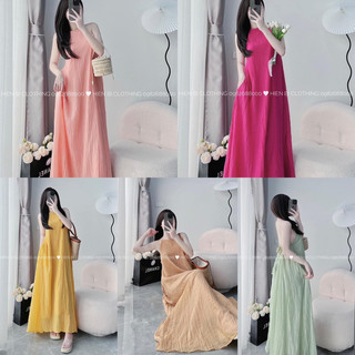 Váy 2 dây hở lưng đầm 2 dây đi biển dáng dài, maxi đi biển 2 dây hở lưng sexy quyến rũ - tổng kho quần áo vp88363
