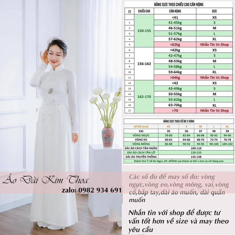 Áo Dài Cặp Cưới Hỏi Cô Dâu Chú Rể Màu Trắng AC04