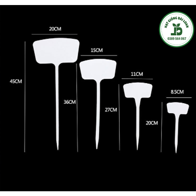 Thẻ ghi tên cây trồng cỡ lớn - Đánh dấu thông tin và trang trí cây trồng, decor sân vườn