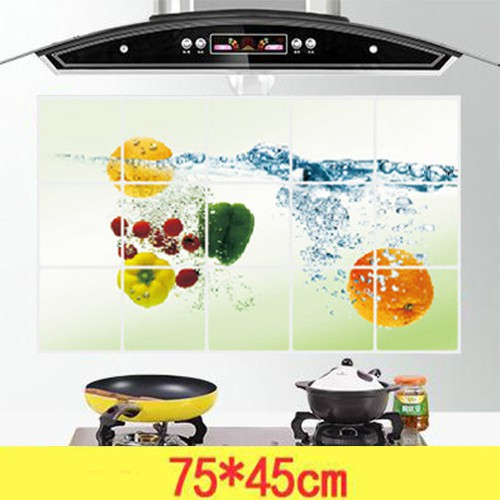 Miếng Dán Cách Nhiệt Trang Trí Nhà Bếp 45x75 Cm - Không Thấm Nước Dầu Mỡ