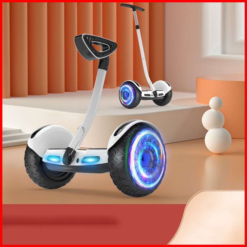 Xe điện cân bằng Chainless bánh lớn 10inch có tay cầm đèn loa bluetooth thông minh mẫu mới nhất 2023