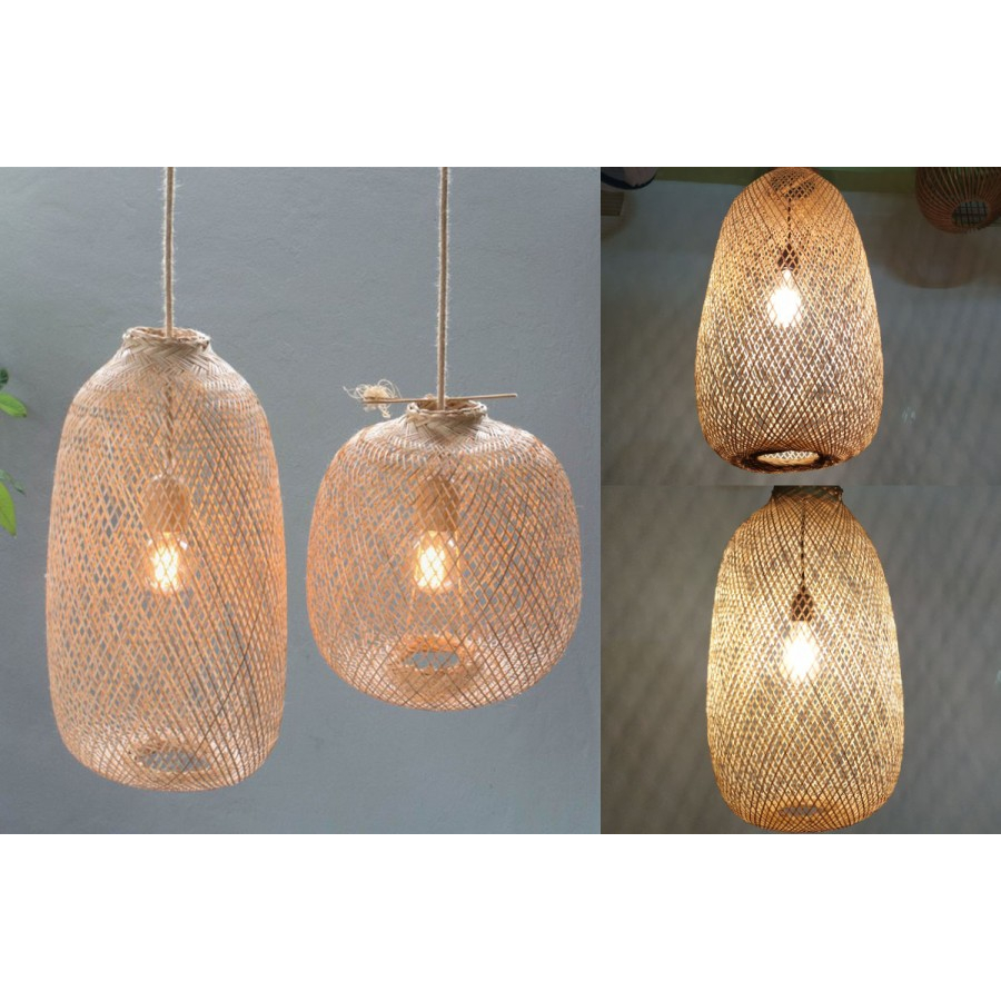 Đèn tre trang trí thả trần