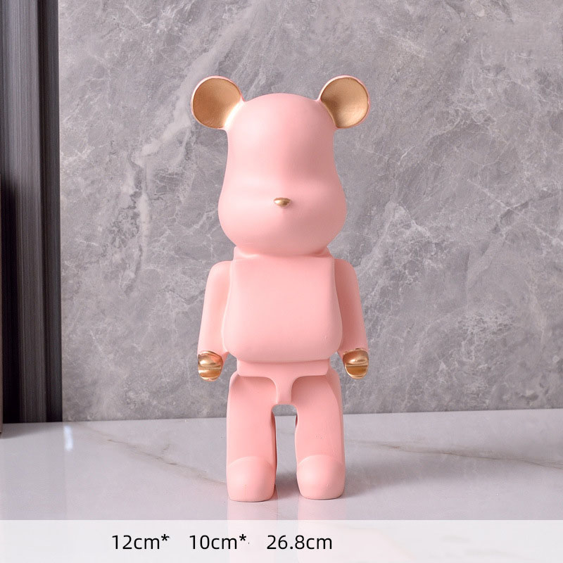 Tượng bearbrick màu basic để bàn, kệ trang trí siêu đáng yêu
