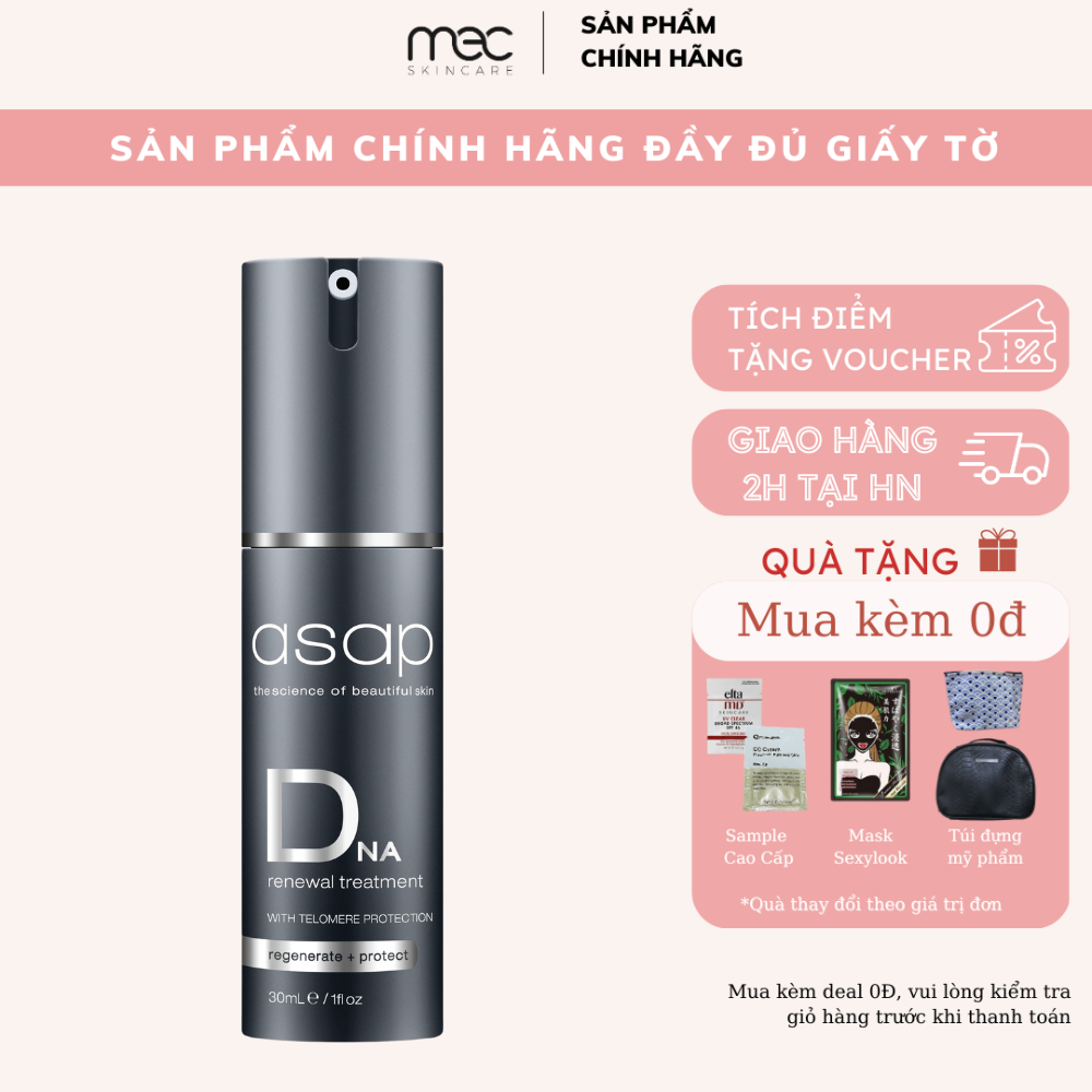 Serum phục hồi cấu trúc da Asap DNA Renewal Treatment 30ml Hàng Công Ty - Mecskincare