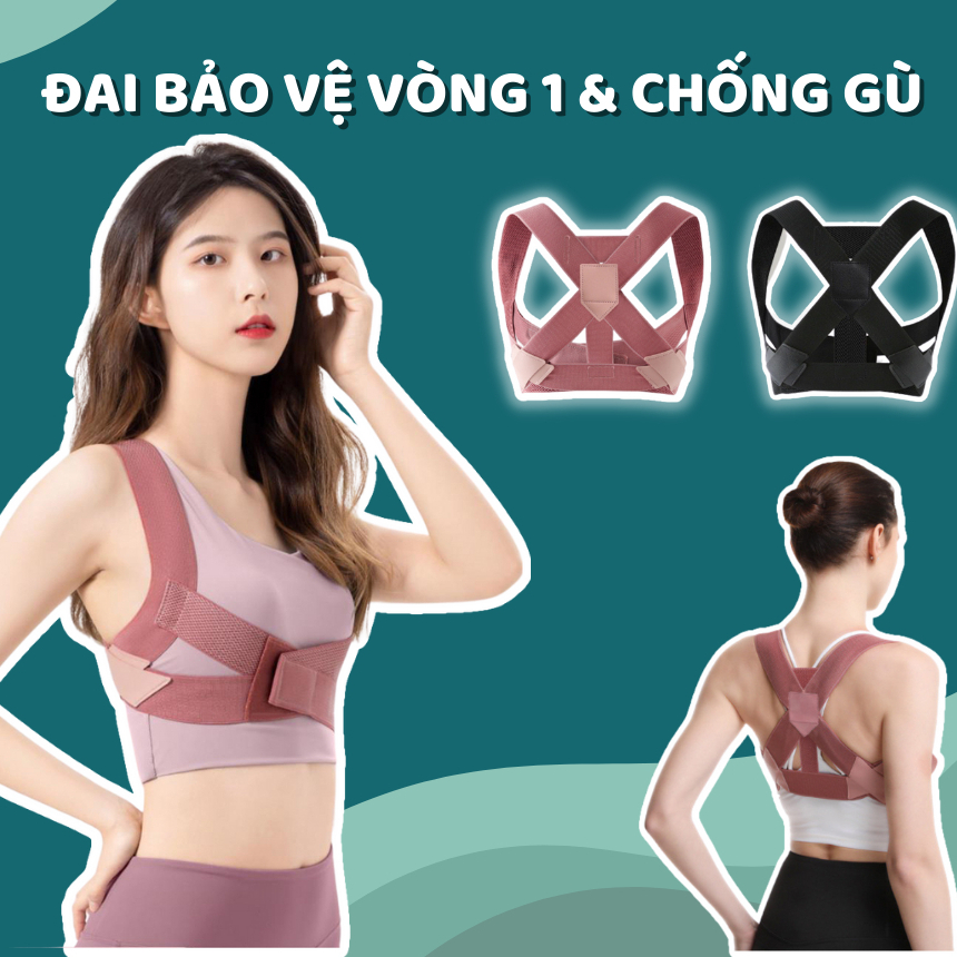 Đai Bảo Vệ Vòng 1 Khắc Phục Gù Lưng HeLoKo, Đai Chống Gù Lưng Cao Cấp.