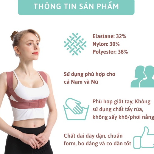 Đai Bảo Vệ Vòng 1 Khắc Phục Gù Lưng HeLoKo, Đai Chống Gù Lưng Cao Cấp.