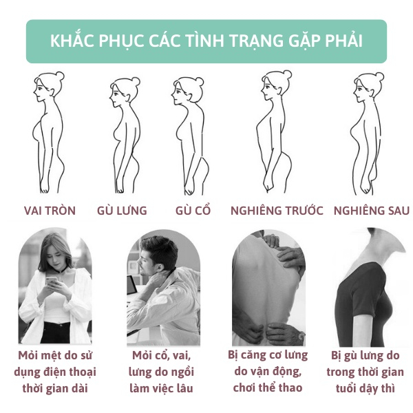 Đai Bảo Vệ Vòng 1 Khắc Phục Gù Lưng HeLoKo, Đai Chống Gù Lưng Cao Cấp.