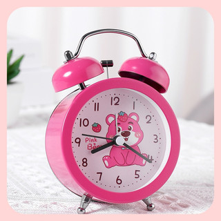 Đồng Hồ Báo Thức GẤU DÂU LOTSO HỒNG Chuông Siêu To Xinh Xắn Deperier là POP