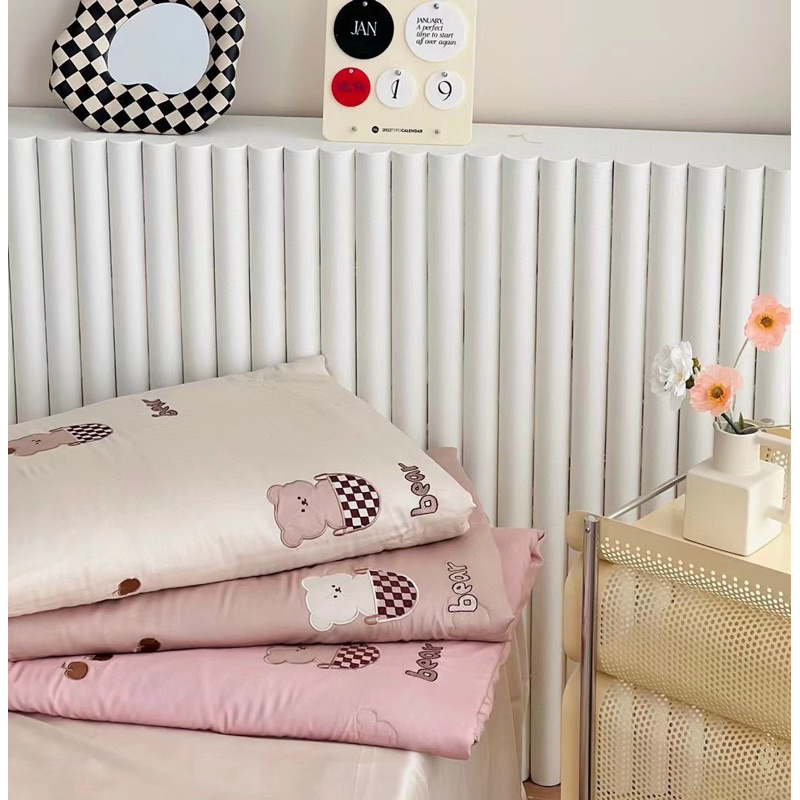 Chăn lụa tencel gấu Teddy hàng cao cấp 2mx2m3