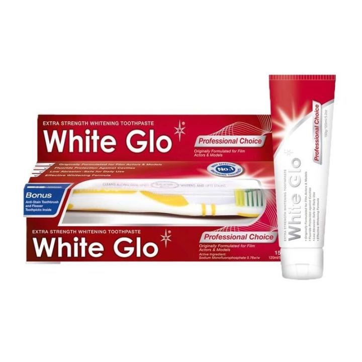 Sản phẩm chính hãng - Kem đánh răng White Glo 150ml