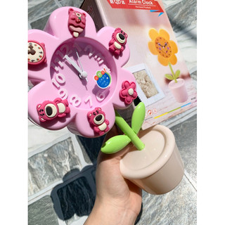ĐỒNG HỒ BÁO THỨC HÌNH HOA (KÈM STICKER)
