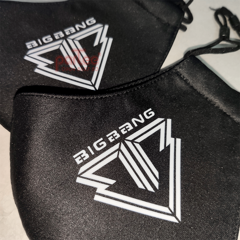 Khẩu Trang Fandom KPOP Cute Vải Bịt Mặt Chống Nắng 3 Lớp Ôm Mặt Có Nút Chỉnh Dây Đeo parteeshopvn