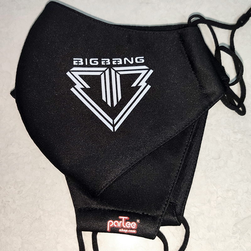 Khẩu Trang Fandom KPOP Cute Vải Bịt Mặt Chống Nắng 3 Lớp Ôm Mặt Có Nút Chỉnh Dây Đeo parteeshopvn