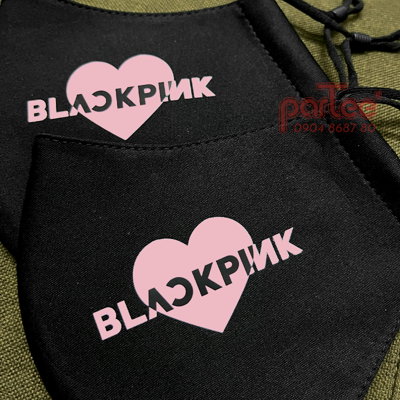 Khẩu Trang Fandom KPOP Cute Vải Bịt Mặt Chống Nắng 3 Lớp Ôm Mặt Có Nút Chỉnh Dây Đeo parteeshopvn