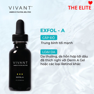 [Mã COSBAUH3 giảm 8% đơn 300K] 10 ml tinh chất Retinol Vivant Skincare Exfol-A xử lý mụn căng bóng da