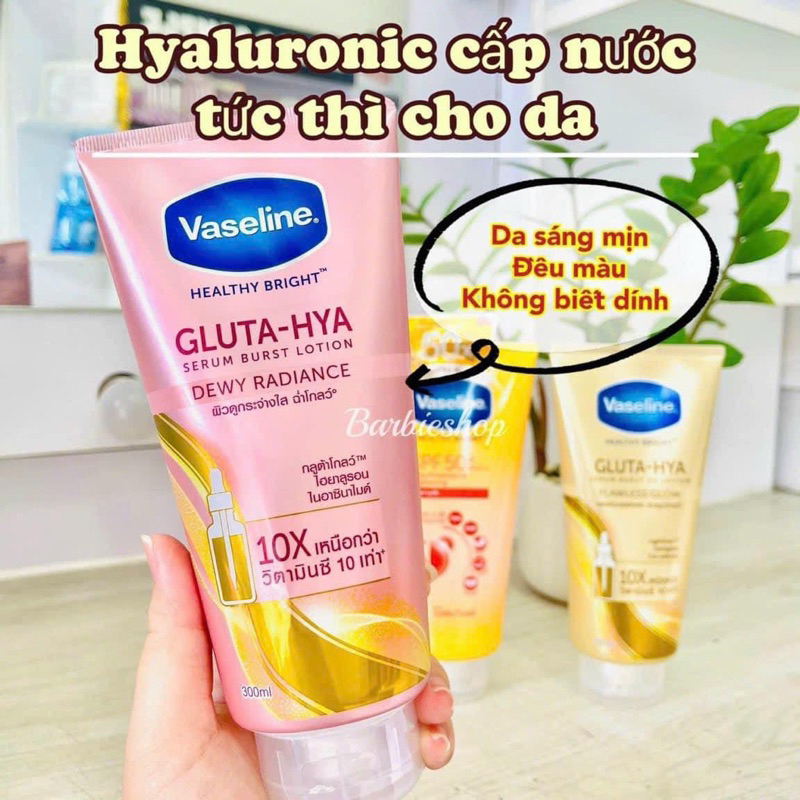 Sữa Dưỡng Thể Trắng Da Vaseline 10x Thái Lan Tuýp To Mẫu Mới