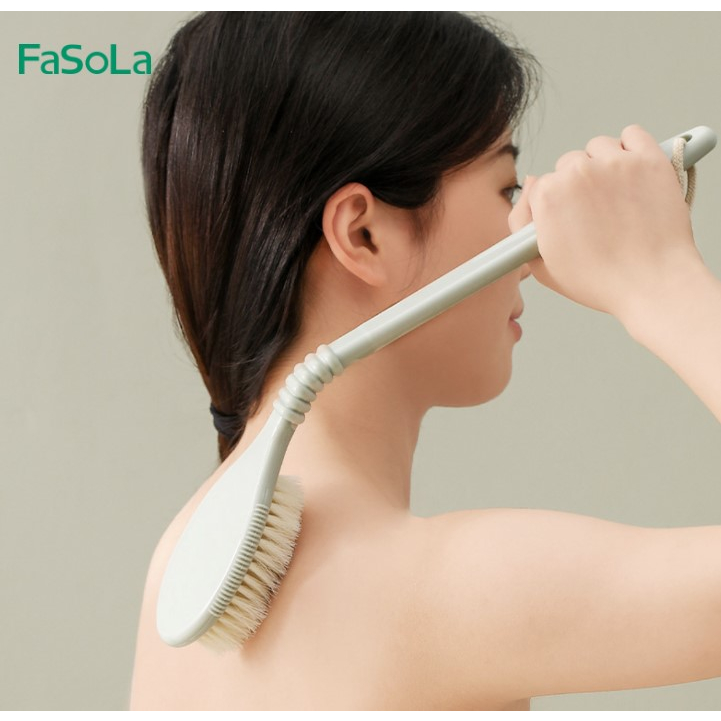 (MẪU MỚI) Bàn chải chà lưng cán dài FASOLA FSLJY-282B