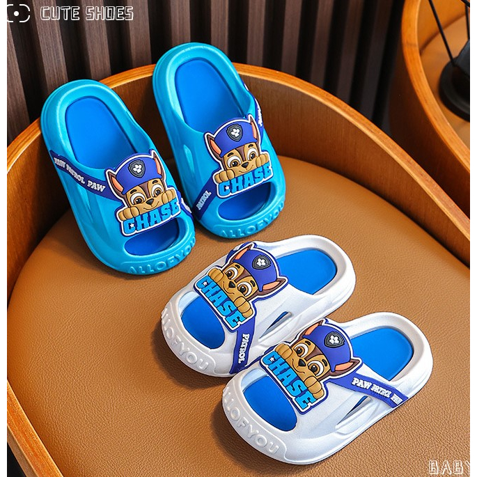 Dép size 24-36 chống trơn trượt thoáng chân,dép bé trai cross cho bé hình chó cứu hộ. Dép trẻ em đi chơi đi trong nhà