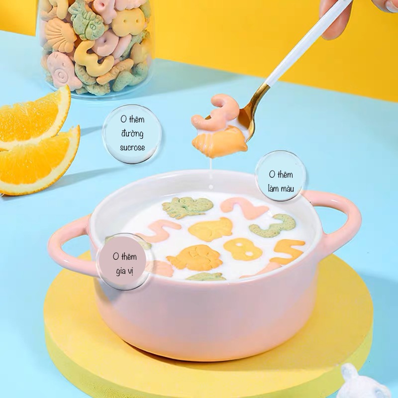 Bánh quy, cookie ăn nhẹ cho bé +1 giàu CANXI và KẼM cao /hộp 120g