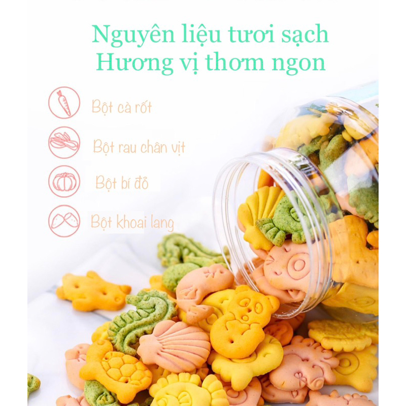 Bánh quy, cookie ăn nhẹ cho bé +1 giàu CANXI và KẼM cao /hộp 120g