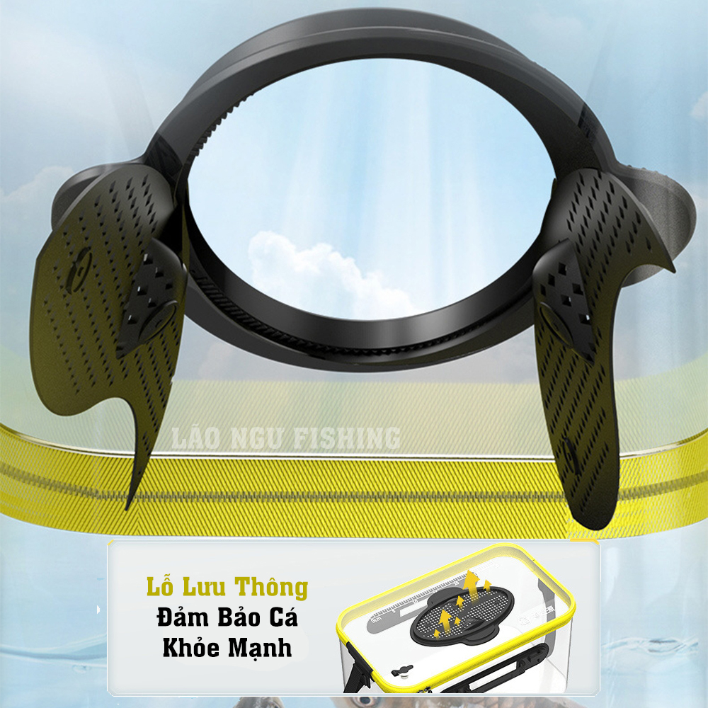 Thùng Đựng Cá SUPER Trong Suốt đa năng, Chất liệu EVA chống thấm nước, có thể gấp gọn tiện lợi