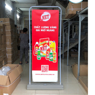 [STANDEE QUẢNG CÁO]Standee kiểu cửa đế nhựa, khung treo hình ảnh quảng cáo,2 kích thước 0.6 & 0.8m( KHÔNG BAO GỒM IN ẤN)