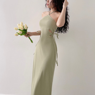 Tilly Dress - Đầm maxi dáng yếm cutout eo cánh hoa thắc nơ siêu nữ tính, quyến rũ nhẹ nhàng