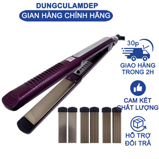 Máy uốn, duỗi, bấm xù tóc 4 in1 có 4 mức chỉnh nhiệt PRO