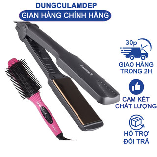 Máy là duỗi 4 mức nhiệt KEMEI 329+ Tặng Lược sấy cụp NOVA 8810