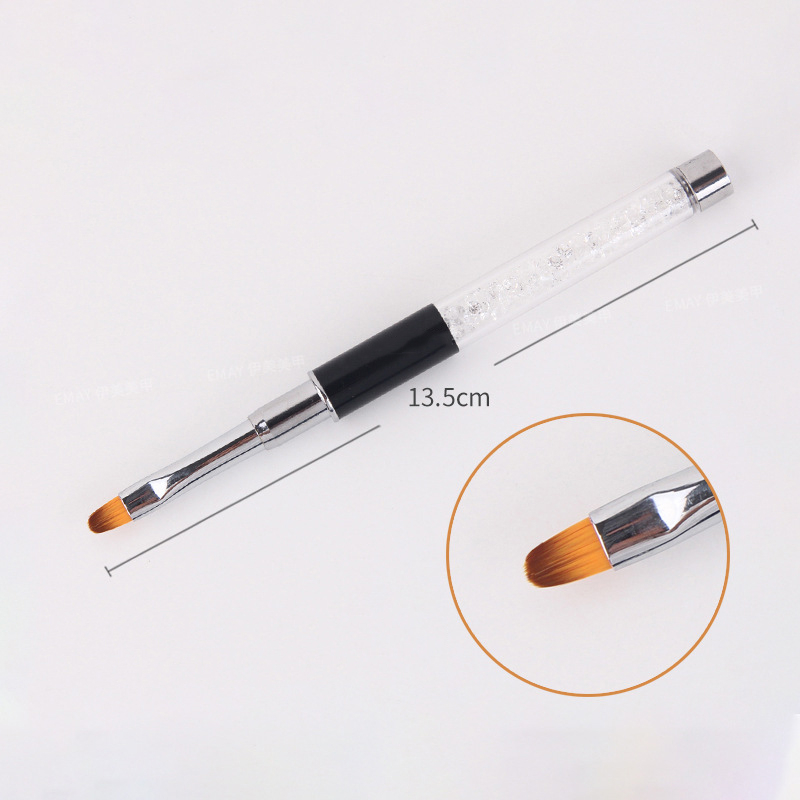 Cọ đắp gel đắp bột đầu tròn oval cán đá cao cấp