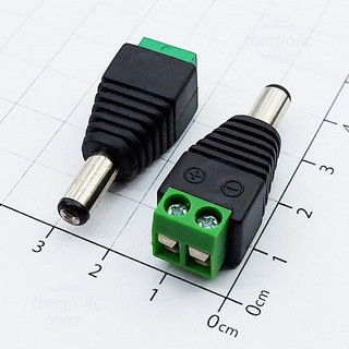 Jack nguồn DC đực và Jack DC cái (Loại vít vặn)