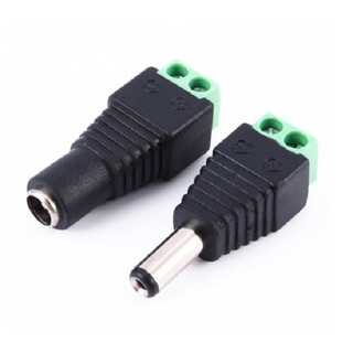 Jack nguồn DC đực và Jack DC cái (Loại vít vặn)