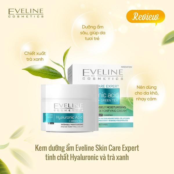 Kem dưỡng ẩm ngày đêm tinh chất Hyaluronic và trà xanh 50ml