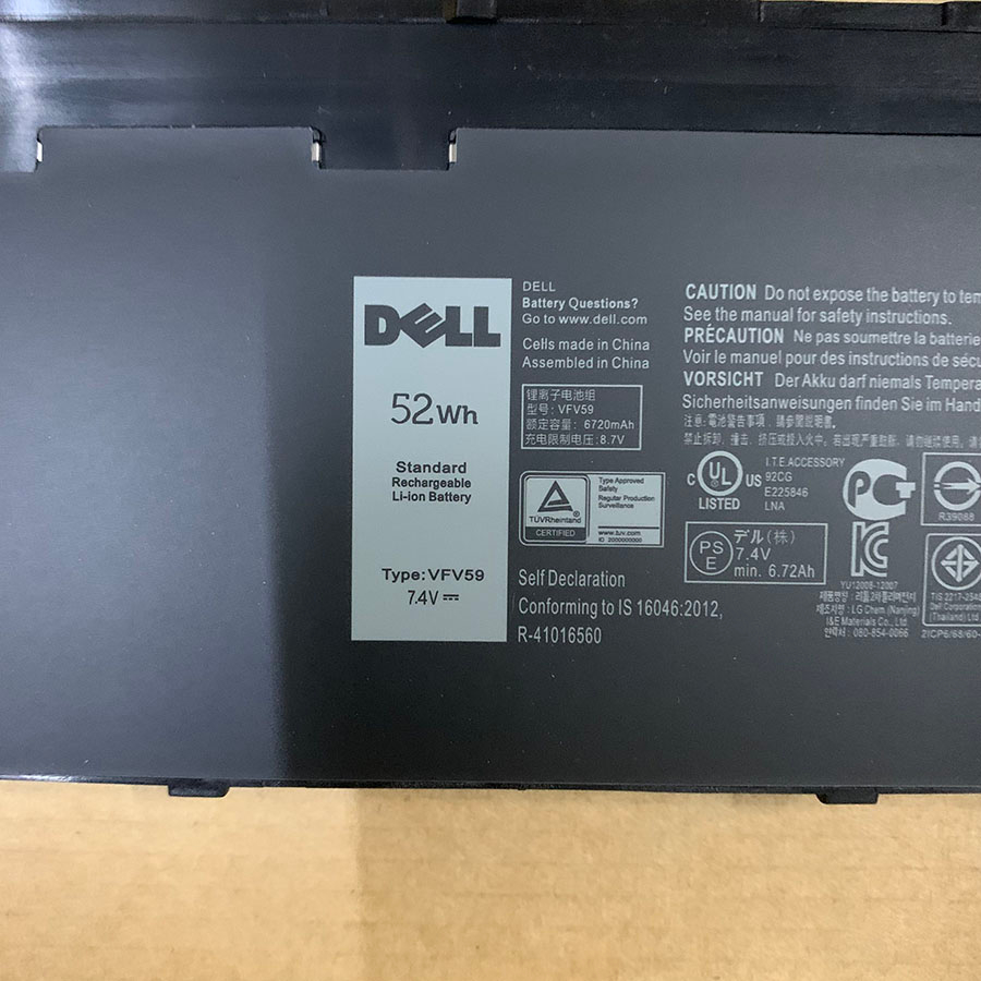 Pin Dell LATITUDE E7240 E7250 VFV59 GVD76 WD52H new 100%