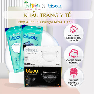 Khẩu trang y tế 4 lớp bisou/ kf94 bisou
