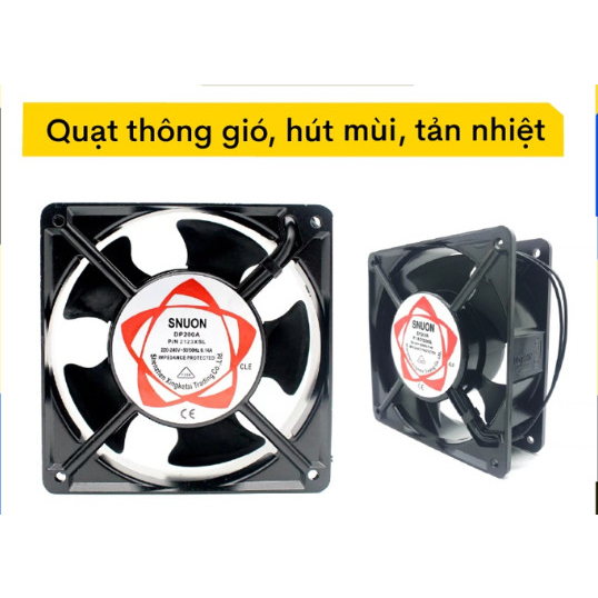 Quạt thông gió, hút mùi, tản nhiệt vuông 220V TBD19