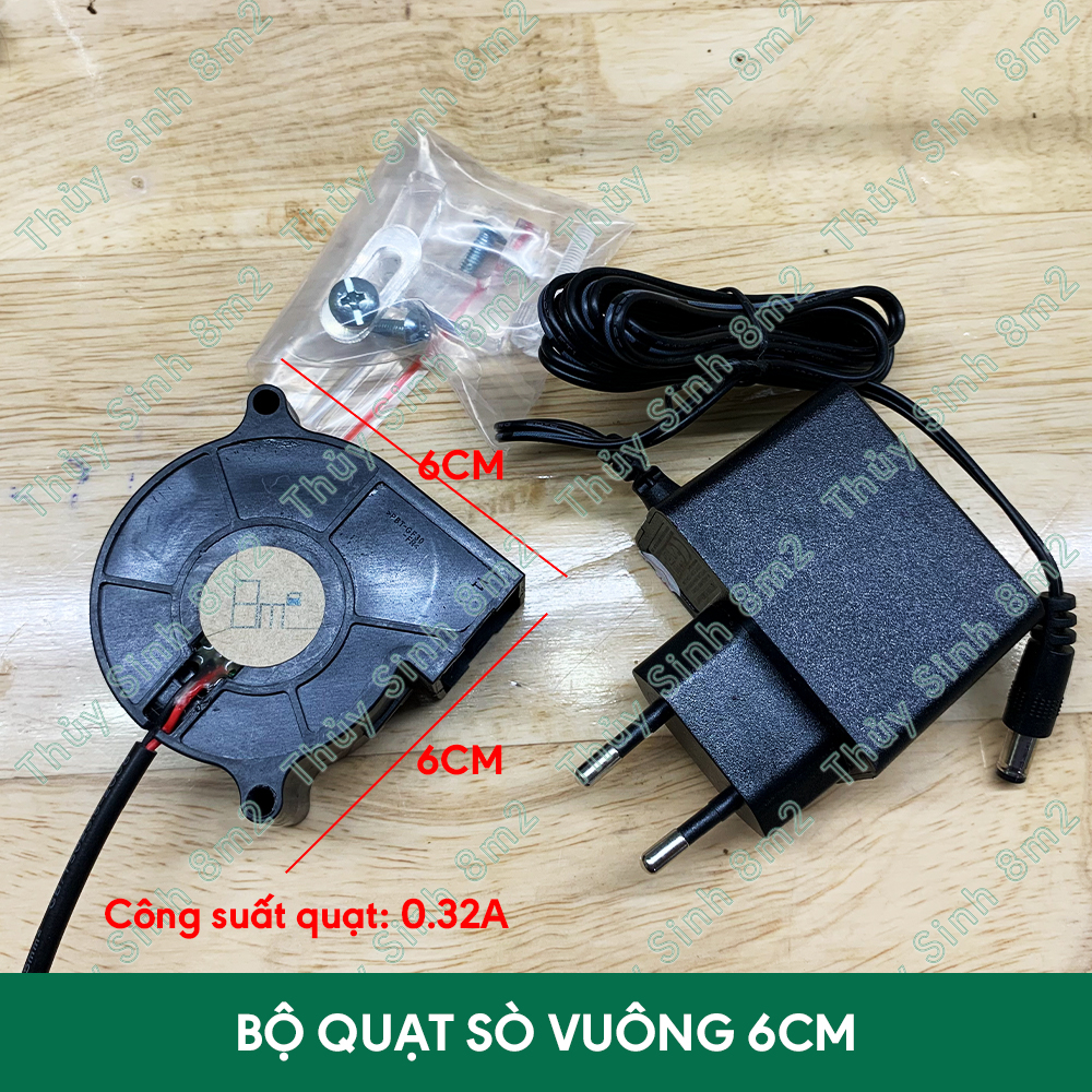 Quạt Sò Mini Siêu Mạnh 8m2 Làm Mát Hồ Thủy Sinh - Motor bạc đạn bền bỉ