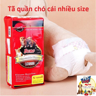  Tã Quần Dán DONO Cho Chó Cái Hỗ Trợ Chống Rò Rỉ Dùng Cho Salo Tiêu Hóa và Di Chuyển 