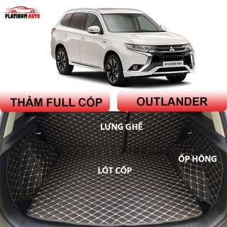 Lót cốp xe Mitsubishi Outlander (2018-2024) - Thảm da Pu cao cấp, chống nước, chống xước