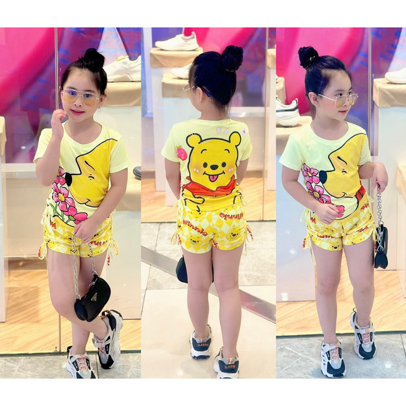 Đồ bộ lửng thun cotton màu size đại cho bé gái từ 25 đến 48kg