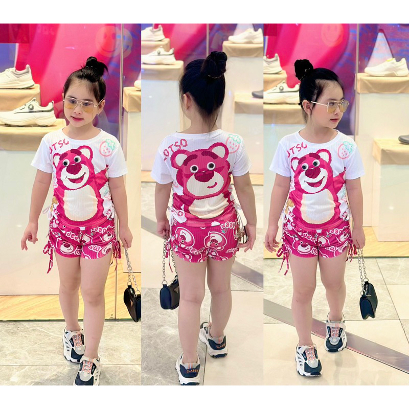 Đồ bộ lửng thun cotton màu size đại cho bé gái từ 25 đến 48kg