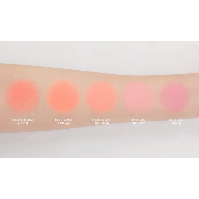 Có sẵn đủ tone - Phấn má hồng 3CE Face Blush Mood màu Soft Salmon, Peach Splash, Pure Cake, Delectable siêu xinh