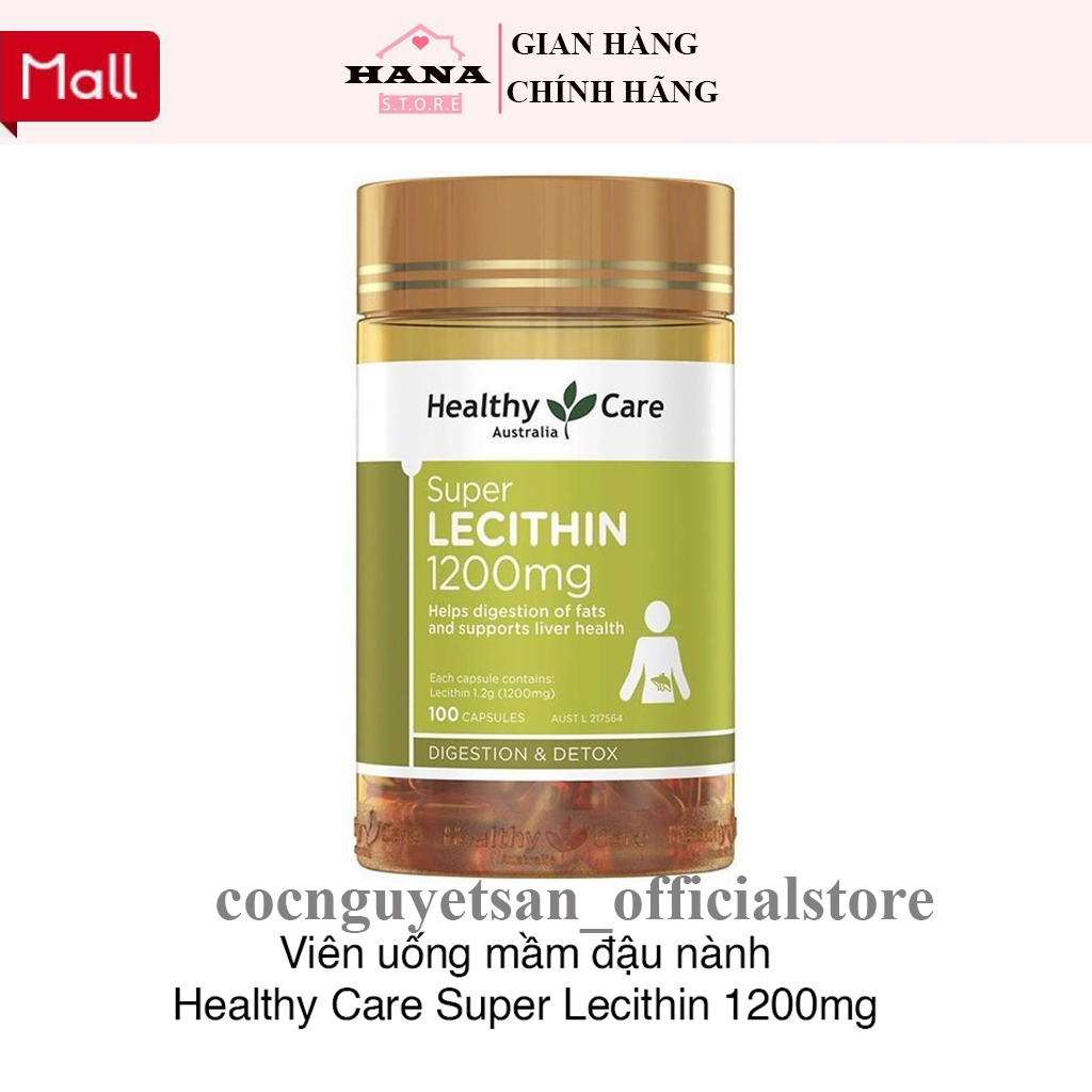 Viên Uống Tinh Chất Mầm Đậu Nành Healthy Care Super Lecithin 1200mg đẹp da, cân bằng nội tiết tố | BigBuy360 - bigbuy360.vn