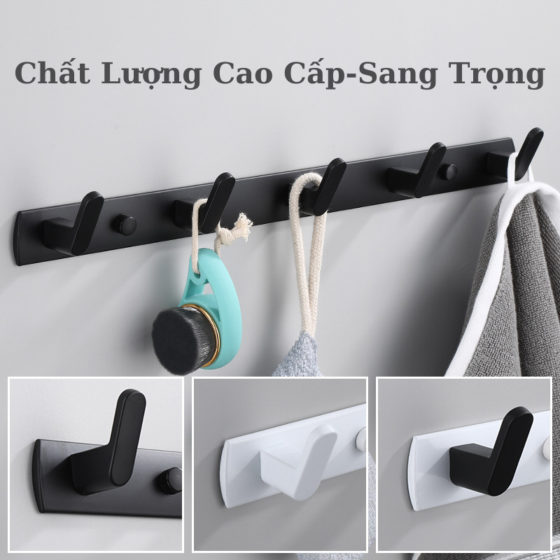 Móc Treo Đồ Dùng, Quần Áo Gắn Tường Tiện Dụng Cho Nhà Bếp Nhà Tắm, Treo Sau Cánh Cửa Tặng Ốc Vít, Keo Dán