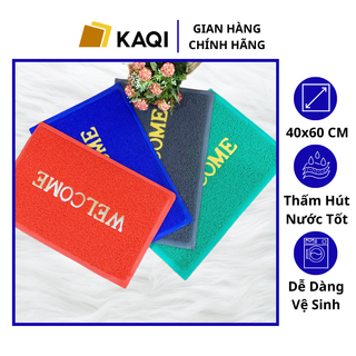 Thảm nhựa trải sàn Welcome chống trượt, thảm nhựa lau chân cao cấp nhiều kích thước