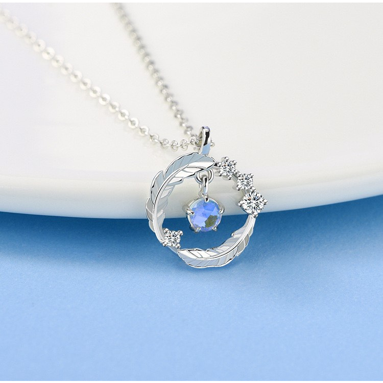 Dây Chuyền Vòng Cổ Mặt Lông Vũ Sterling Không Phai Sang Trọng Nhẹ Nhàng A01