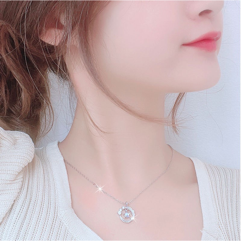 Dây Chuyền Vòng Cổ Mặt Lông Vũ Sterling Không Phai Sang Trọng Nhẹ Nhàng A01
