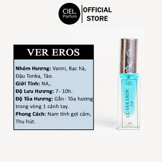 Nước hoa nam CL Ver Eros Edt chính hãng CIEL Parfum 5ml phong cách gợi cảm, cuốn hút, hấp dẫn mọi ánh nhìn CP01