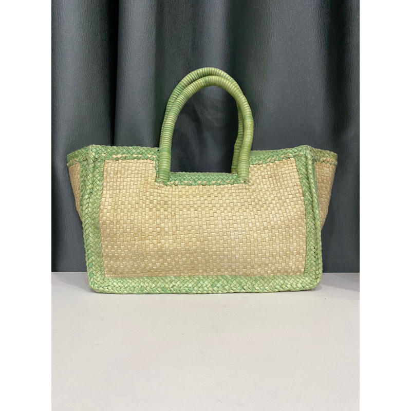 Túi si hiệu PAOLO MASI của Ý áng xách ta.y da bò Ý đan